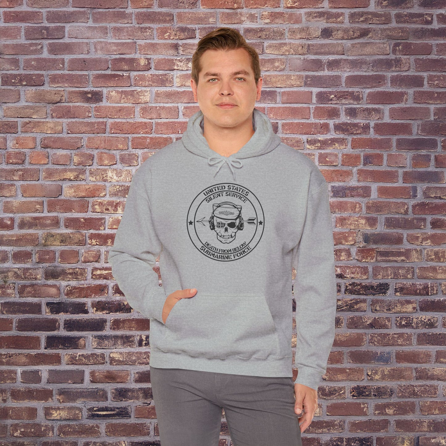 United States Submarine Force Silent Service Death From Below Unisex Heavy Blend™ Hooded Sweatshirt