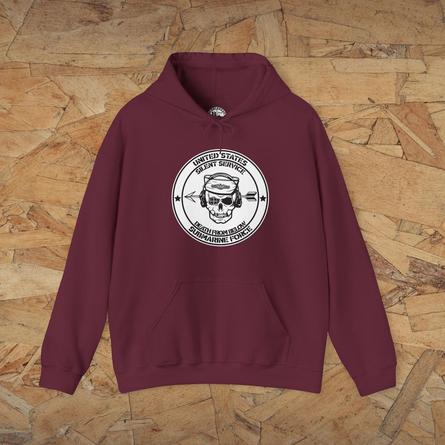 United States Submarine Force Silent Service Death From Below Unisex Heavy Blend™ Dark Hooded Sweatshirt