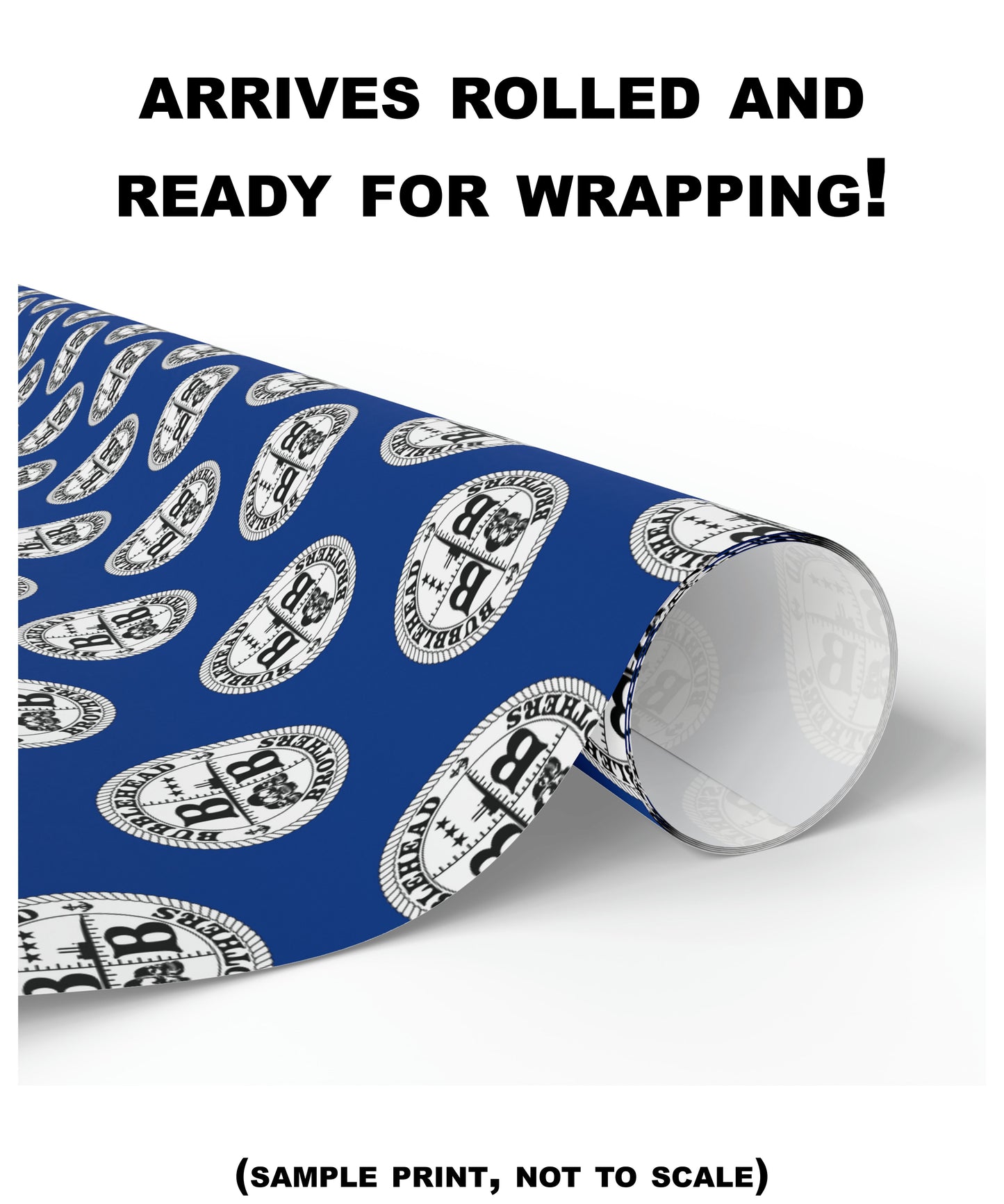 United States Navy FCPO Skull Crossbones First Class Sailor with Naval Dolphins Blue Gift Wrap Papers
