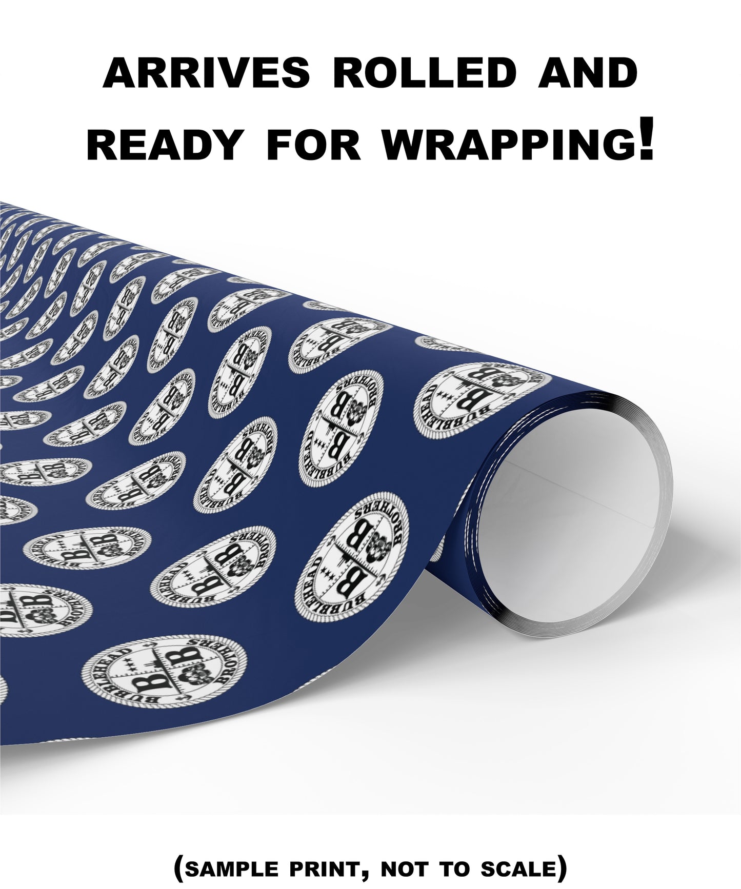 US Navy Sailor Skull Crossbones and Anchors Blue Gift Wrap Papers