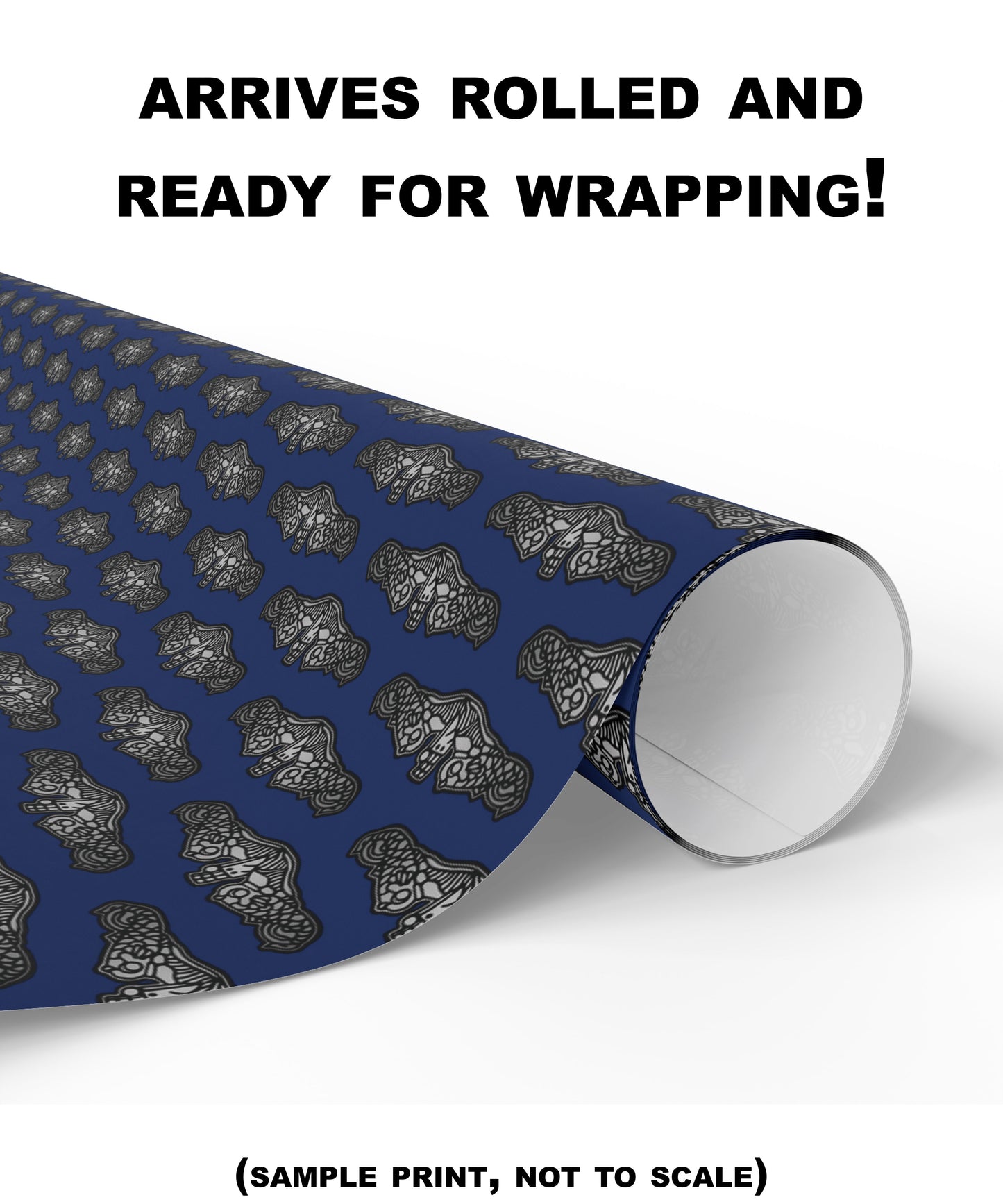 United States Navy Submarine Force Silent Service Silver Enlisted Dolphins Blue Gift Wrap Papers