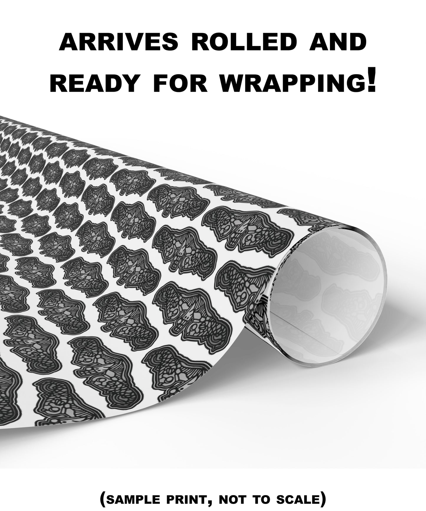 United States Navy Submarine Force Silent Service Silver Enlisted Dolphins White Gift Wrap Papers