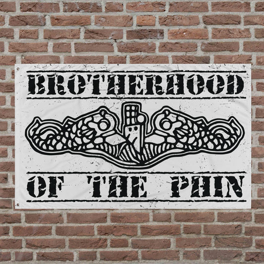 United States Navy Brotherhood of the Phin Submarine Force Dolphins Distressed White Flag