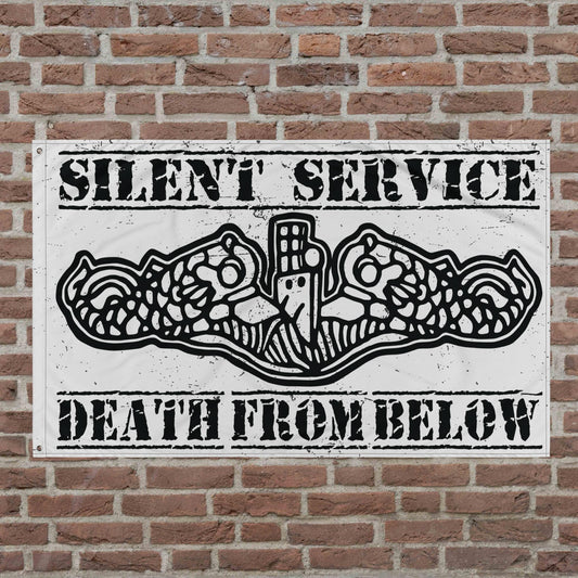 United States Navy Silent Service Submarine Force Dolphins Death From Below Distressed White Flag
