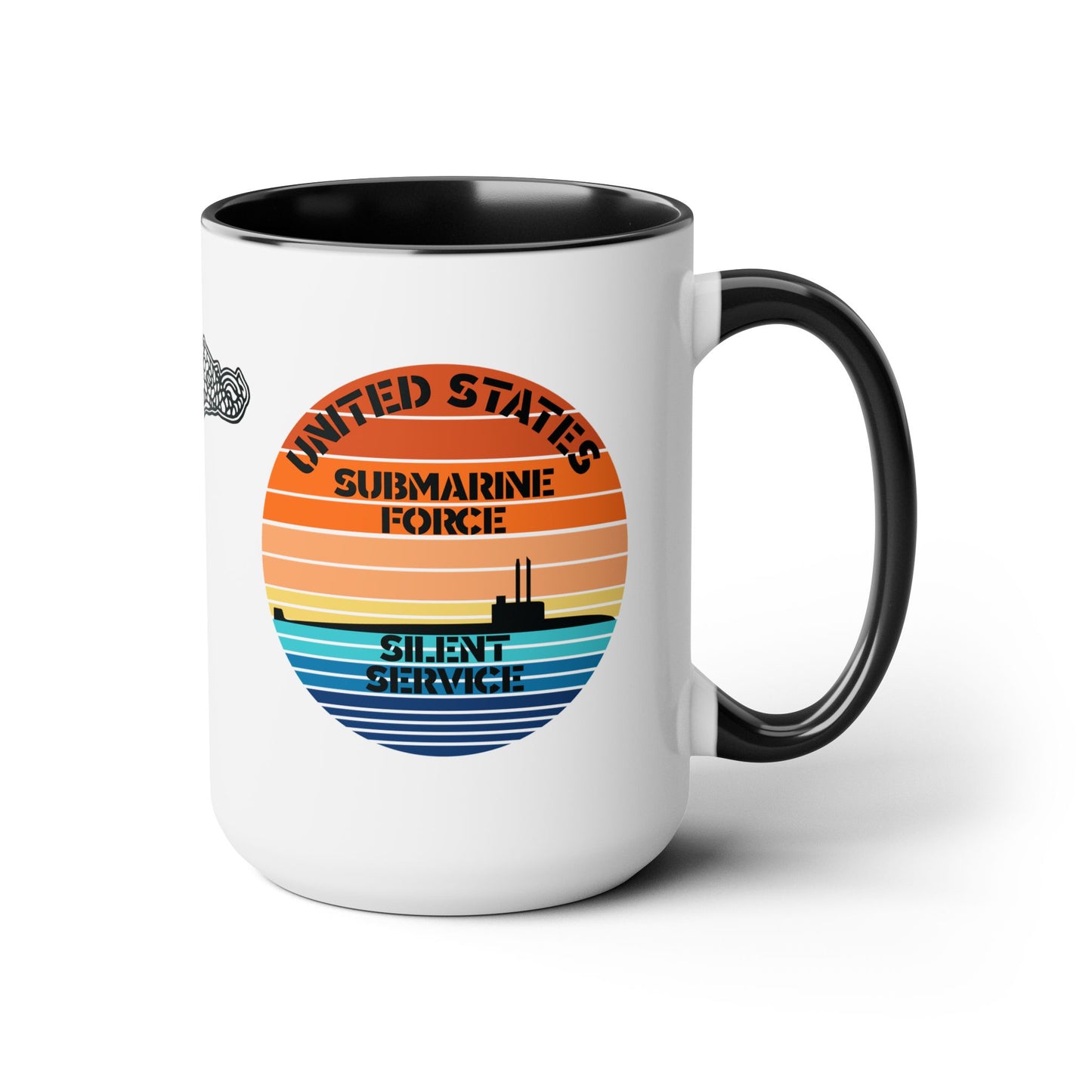Sunset United States Navy Submarine Force Silent Service Accent Coffee Mugs