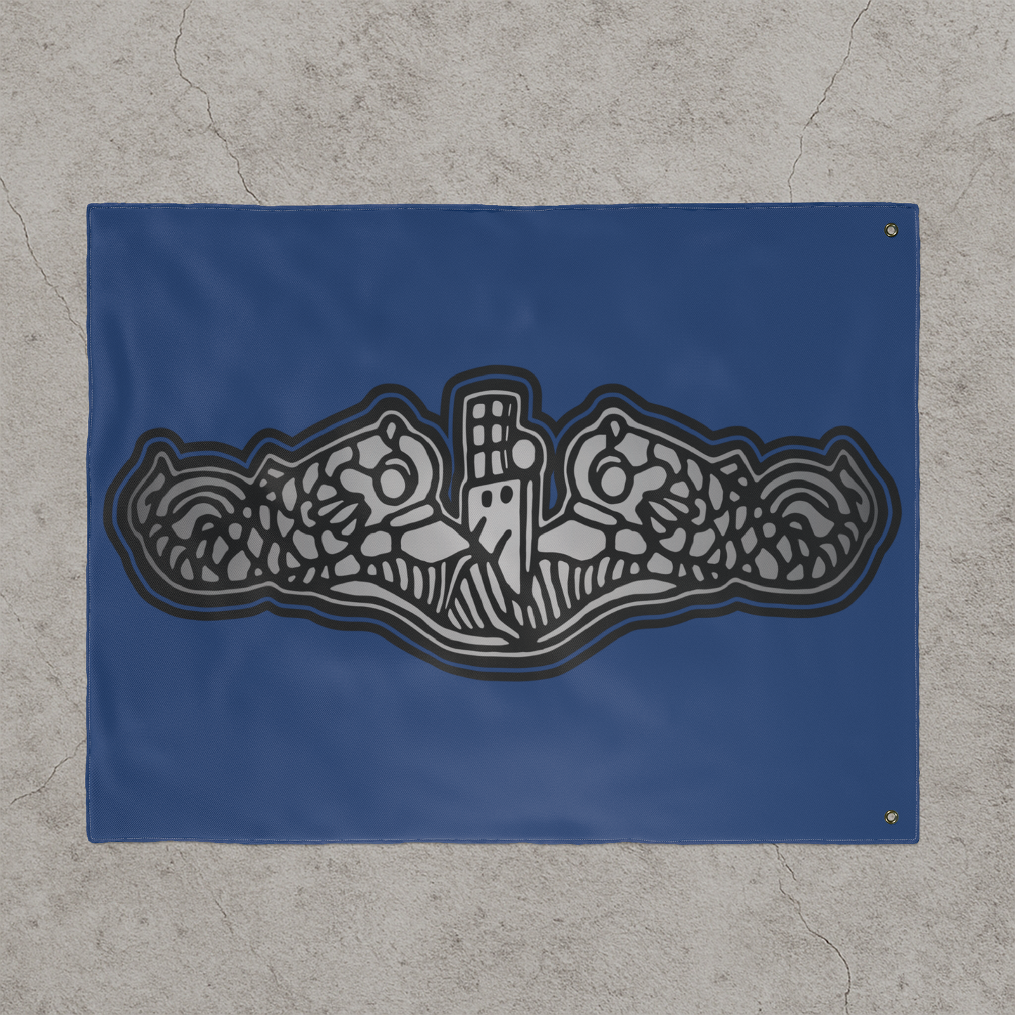 US Naval Submarine Force Silver Dolphins Double Sided Flag