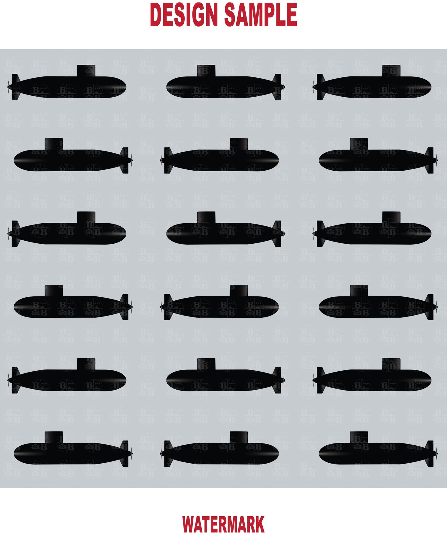 United States Navy Submarine Force Silent Service Black Mini Submarines Gray Gift Wrap Papers