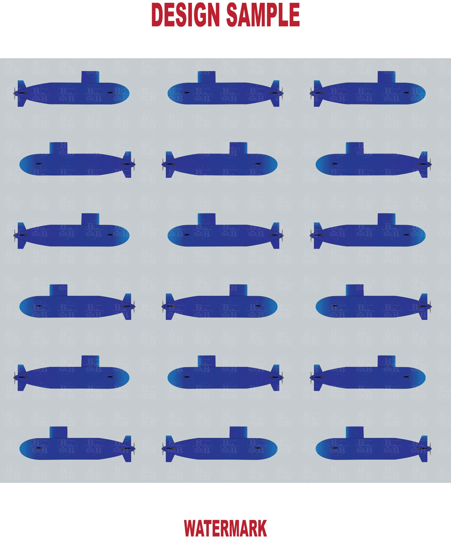 United States Navy Submarine Force Silent Service Blue Mini Submarines Gray Gift Wrap Papers