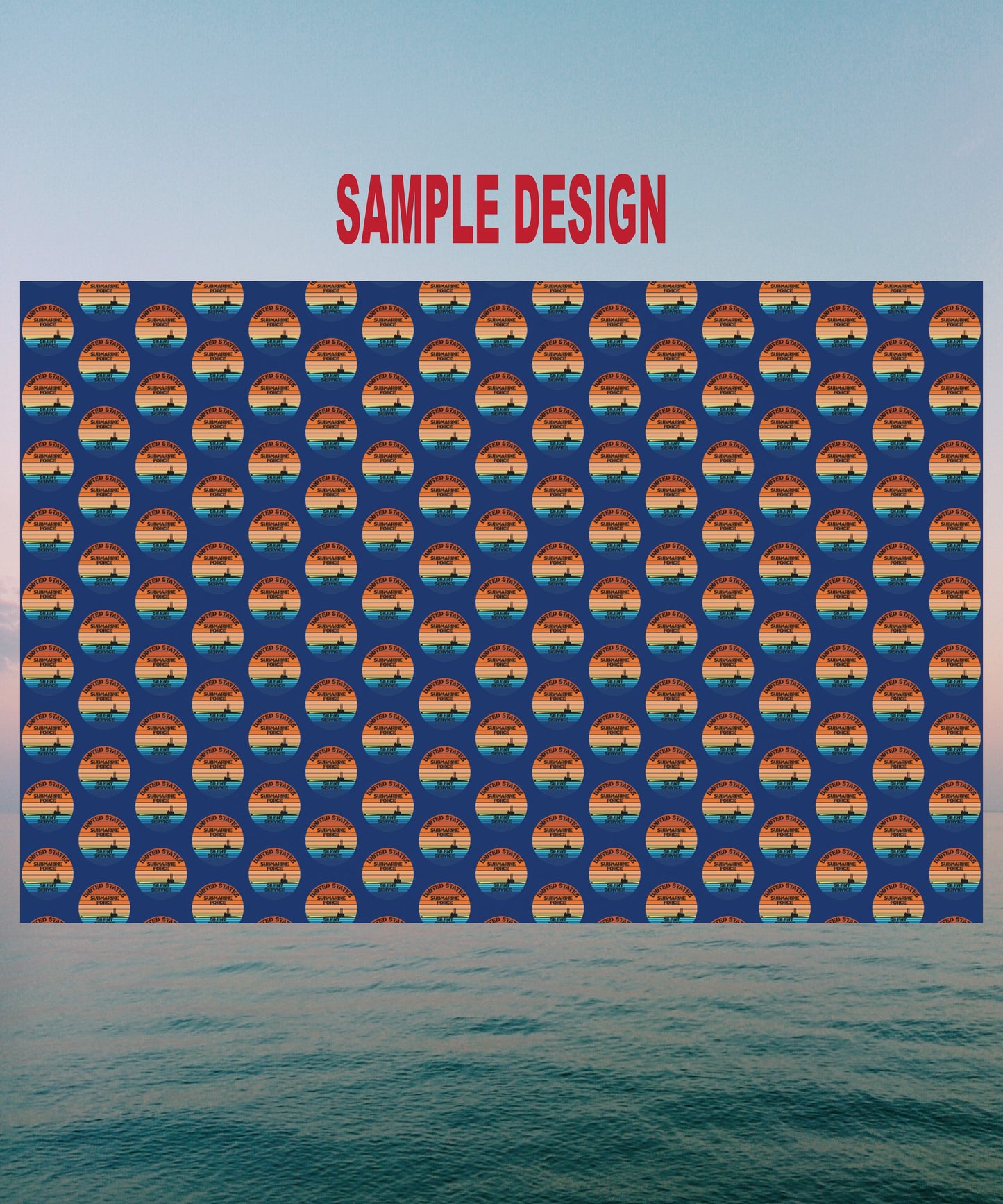 US Navy Submarine Force Silent Service Veteran Sailor Retro Design Blue Gift Wrap Papers