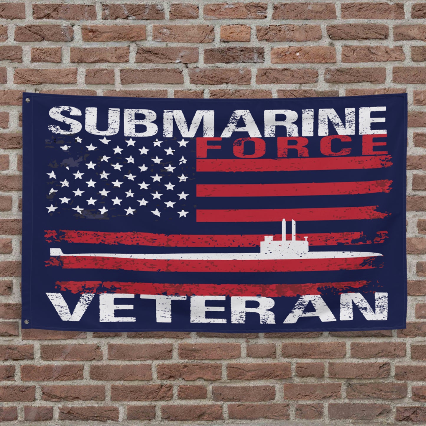 United States Navy Submarine Force Veteran Blue USA Flag