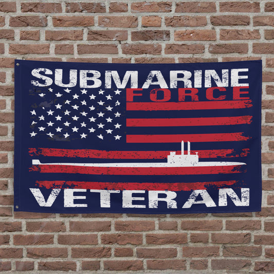 United States Navy Submarine Force Veteran Blue USA Flag