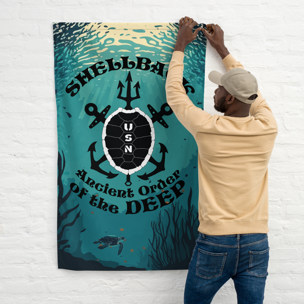 USN Shellback Ancient Order of the Deep Equator Crossing the Line Flag